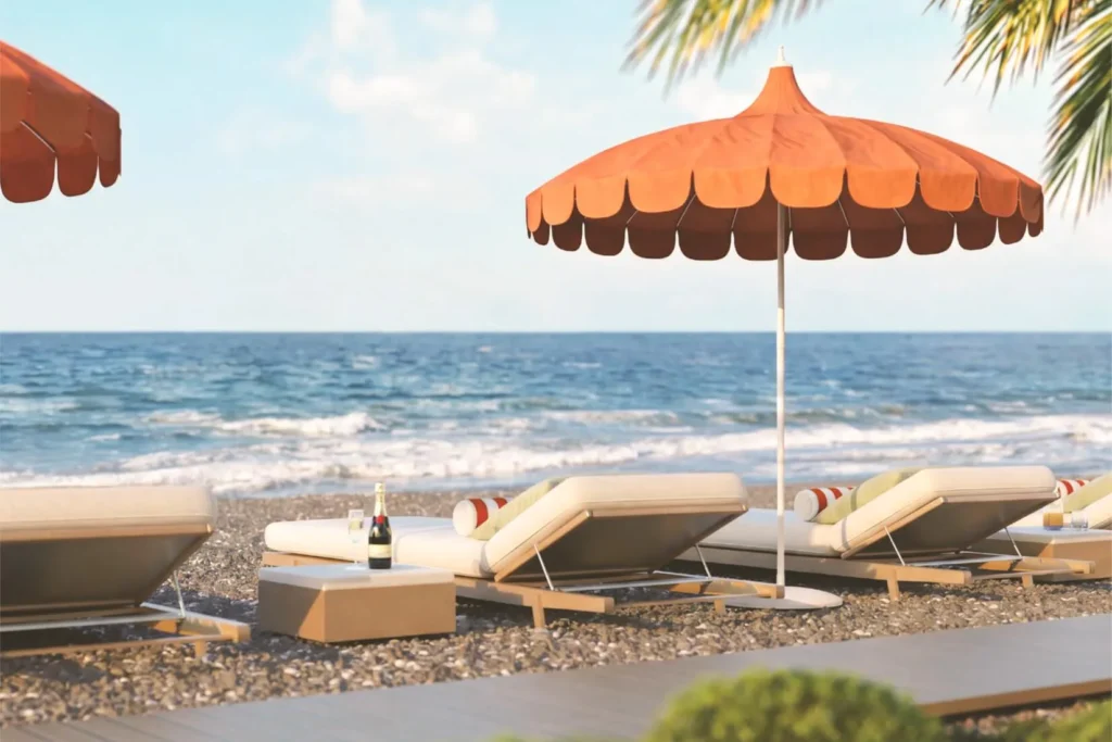 Отведенная пляжная зона at Pontus Rotana Resort & Spa